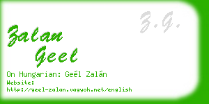 zalan geel business card